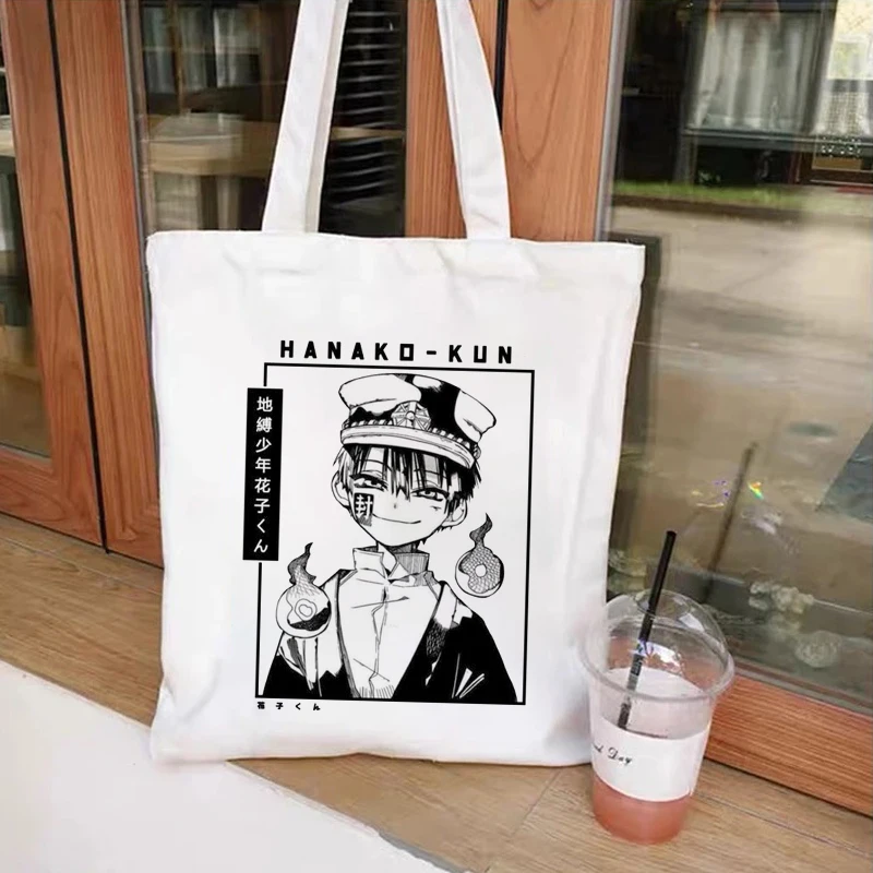 Japanese Anime Toilet Bound Hanako Kun Eco Canvas Shopper Bag Manga Tote Bags Harajuku Women Shoulder Bag Shopping Bag Handbag