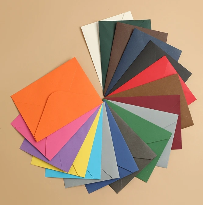 50 Sheets Vintage Envelopes Set for Wedding Holiday Birthday Greeting Cards