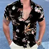 Hawaiian Shirt For Men 2024 3d Print Short Sleeve Blouse Beach Holiday Tops Summer Oversized Lapel Clothing Camisa Masculina 4