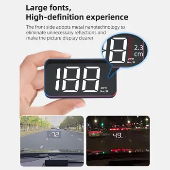 HUD Display Parabrezza per auto GPS Smart Screen Tachimetro digitale per auto Per parabrezza moto Cruscotto Camion di guida Veicolo