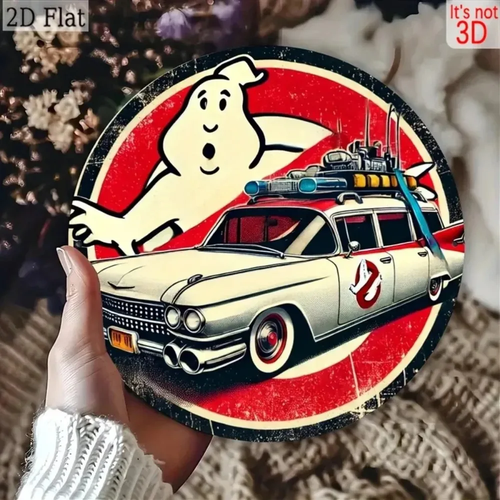 Vintage Round Metal Aluminum Sign Movie Theme Wall Decor Home Farmhouse Bedroom Porch
