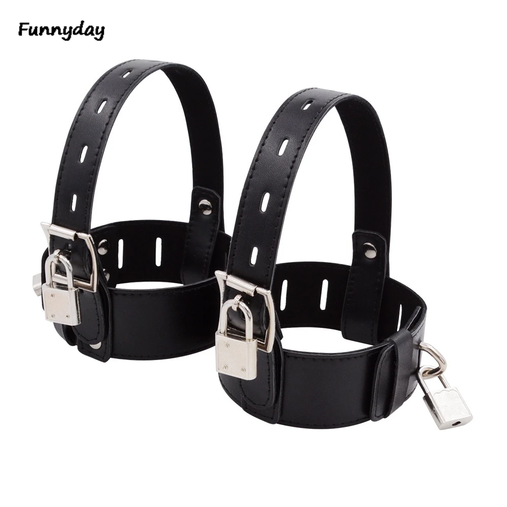 Adjustable PU Leather Ankle Belts With High Heel Shoe Straps Include Erotic Bandage Locks And Keys For Versatile Adults Toys_voghion.com
