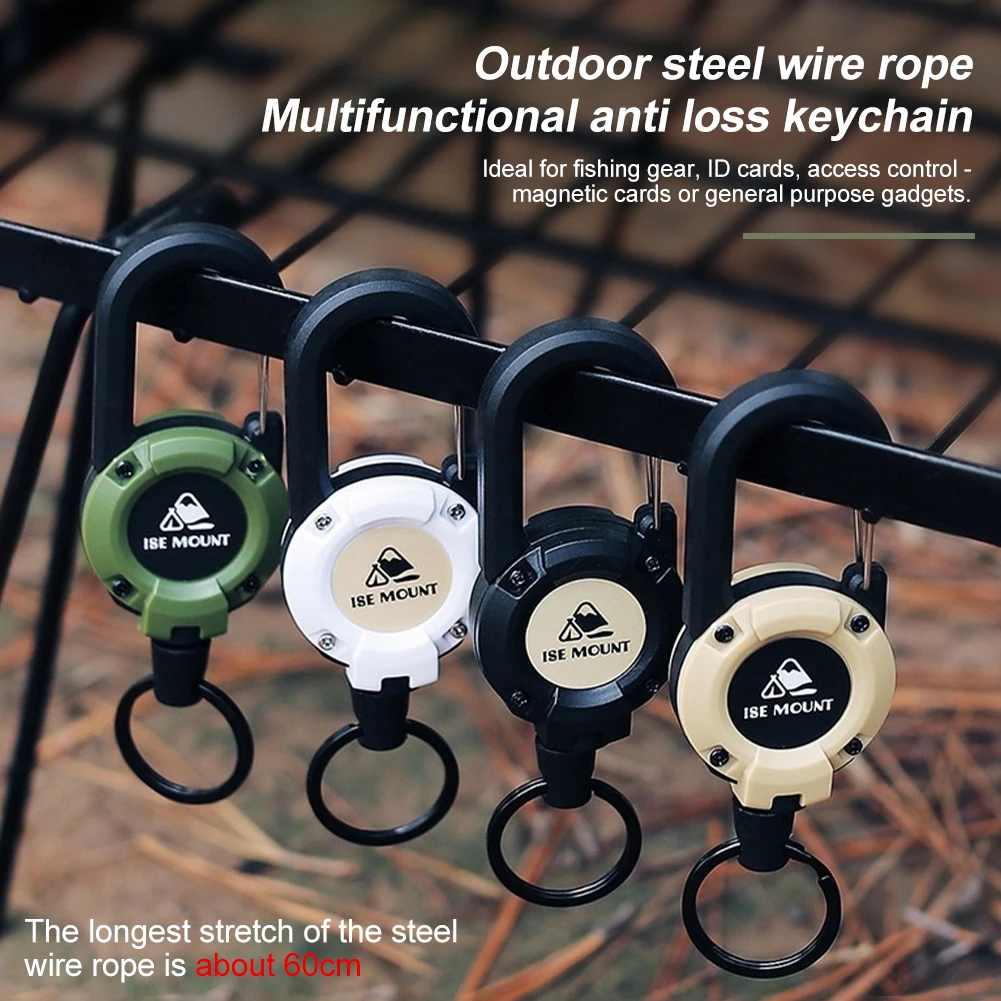 

Keychain Key Chain Holder Keyring Key Ring Retractable Pull Belt Rope Cord Reel Recoil Badge Lanyard Clip Multitool Multi Tool