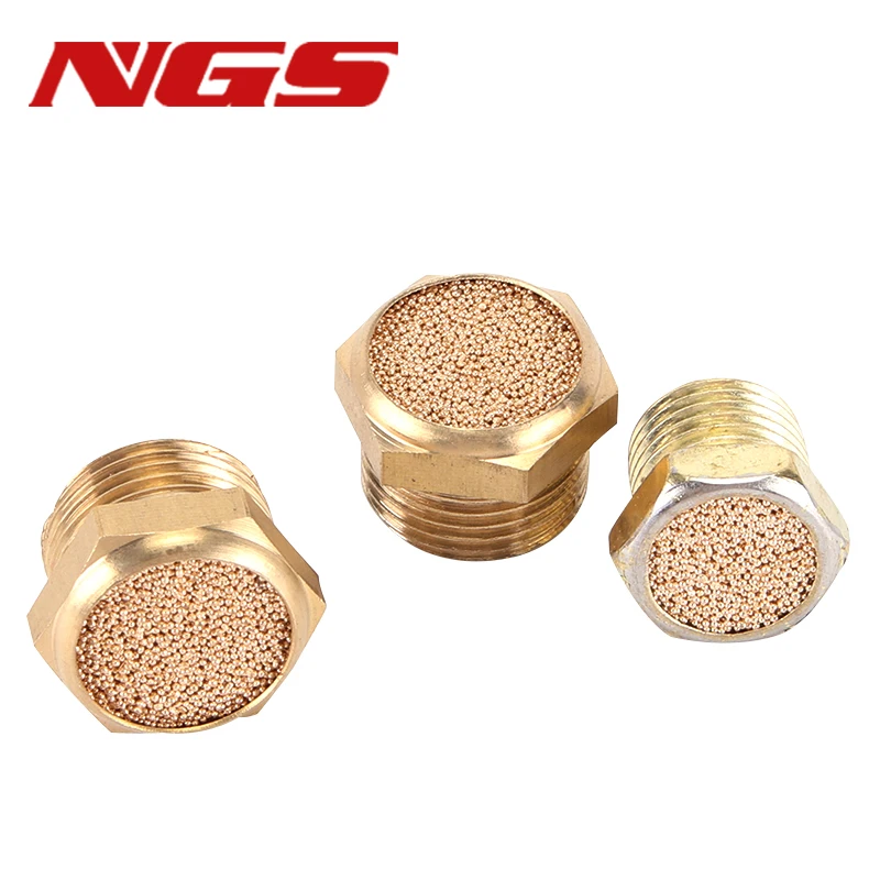 Pneumatic Exhaust Muffler Noise Redauce for Pneumatic Muffler Silencer BSL-01 Brass Air Exhaust Copper Joint BSP 1/8'' 1/4