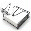 Flat Napkin Holder Metal Kitchen Napkin Holder With Weighted Tension Arm Rustic Tissue Paper Dispenser For Countertop Table 1