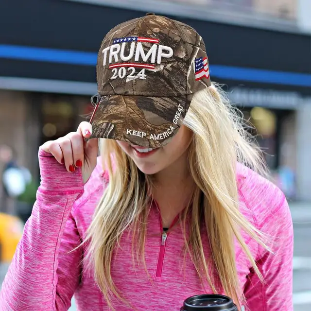 New Trump Donald 2024 Cap Camouflage USA Flag Baseball Caps Keep America Great Again President Hat 3D Embroidery Wholesale 5