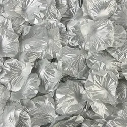 Vibrant Silk Rose Petals for Romantic Decoration and Celebrations (Silver)