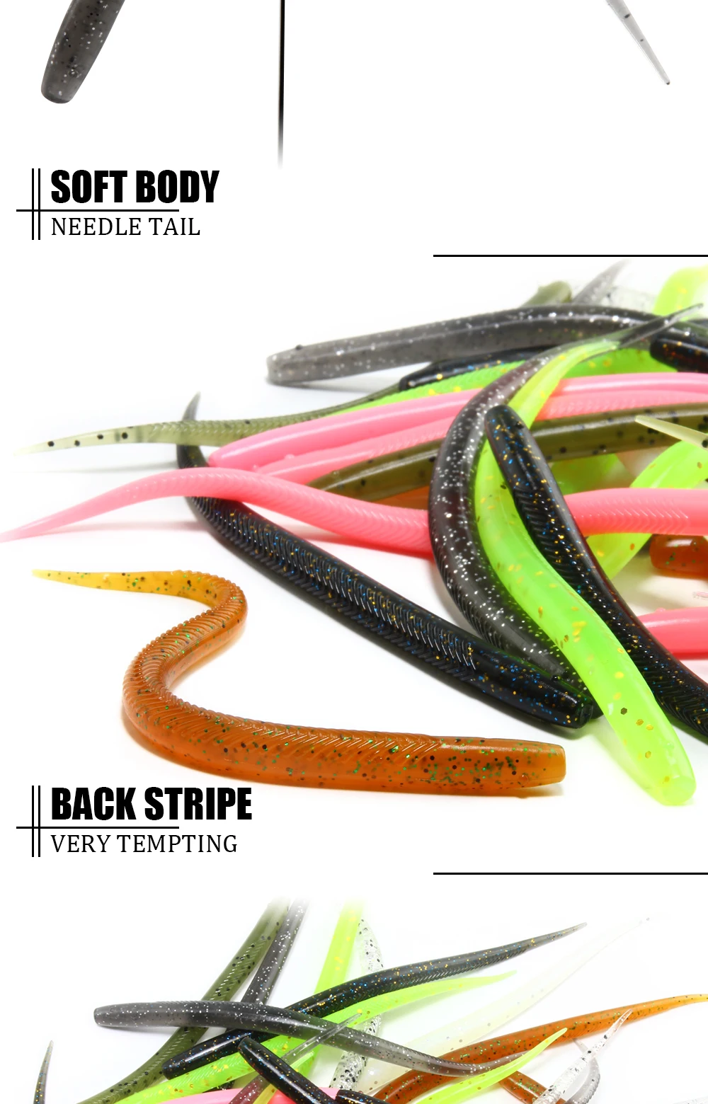 Spinpoler Weiche Wurm Angeln Köder Stick Schwanz 14 cm Künstliche Schmerle Senko Silikon Gefälschte Köder Swimbait Jig Wobbler Angelgerät – Detail 3