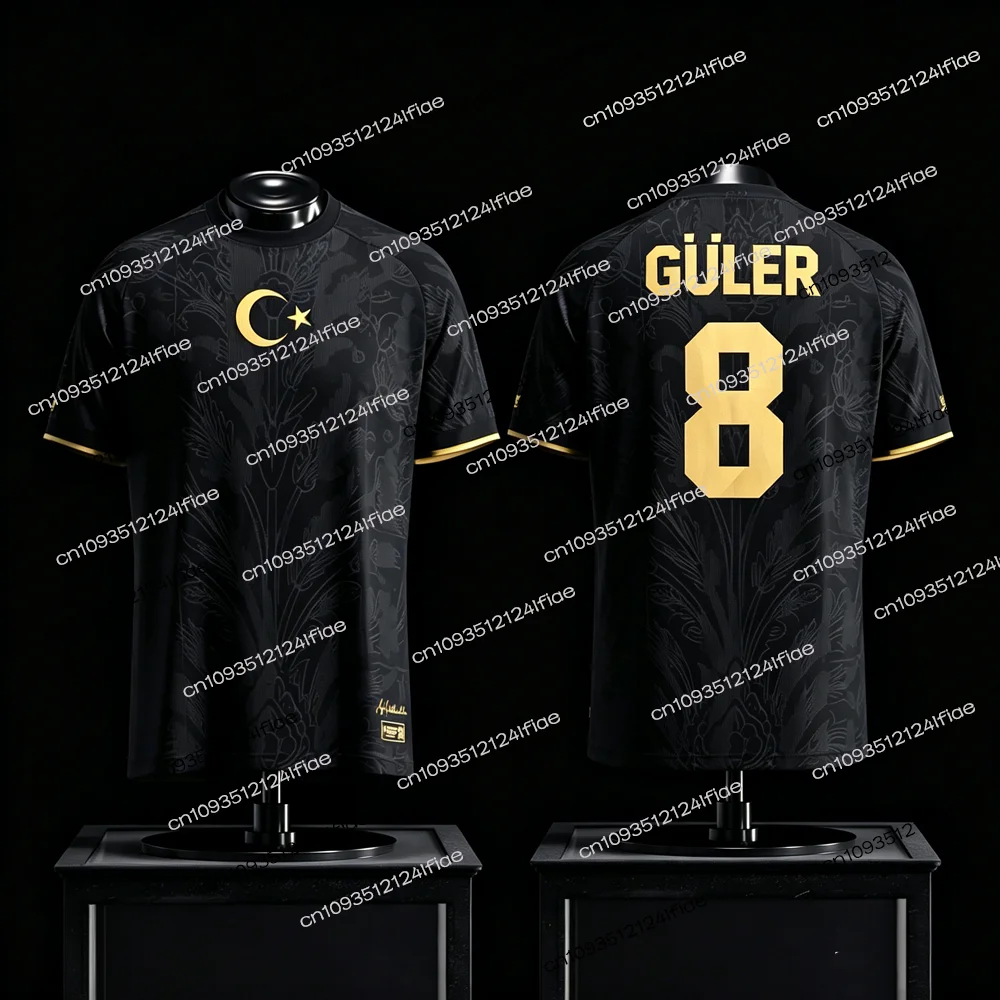 2026 Neues Türkisches Fußballtrikot für Herren, Lässig und Schnelltrocknend, Geeignet für Outdoor-Sport, Übergröße Rundhals Kurzarm