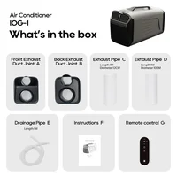 DC24V AC100-240V Home AC Portable Home AC Portable 5200BTU 1300W Mini Air Conditioner for Camping RV Kitchen Tent Car 2