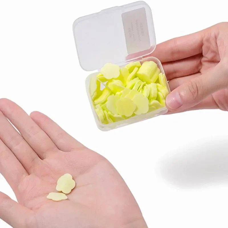 1000Pcs/Bag Disposable Soap Mini Cleaning Soaps Portable Hand Wash Soap Papers Scented Slice for Travel disposable soap paper