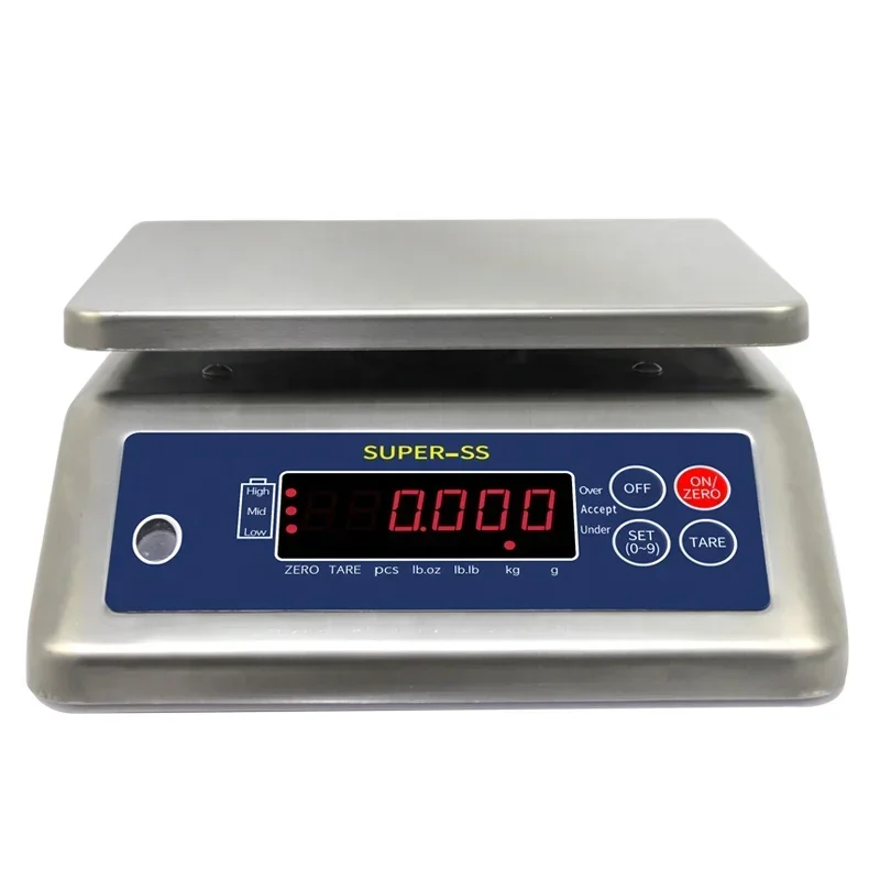 새로운 전자식 IP68 방수 생선 저울 초강력 스테인리스 스틸 디지털 방수 계량 저울 3kg 6kg 15kg 30kg
