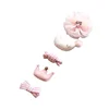 5Pcs/Set Baby Hair Clip Set Baby Headband Accessories Cross Kid Hairclip Cartoon Girl Hair Clip Baby Barrettes Hair Accessories 5