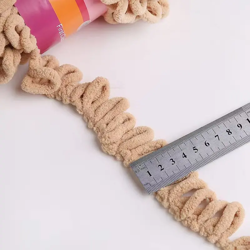 100g Donut Braided Ear Yarn Bulky Yarn Finger Knitting Chunky Yarn Diy Looped Velvet Hand-woven Sewing Supplies 4