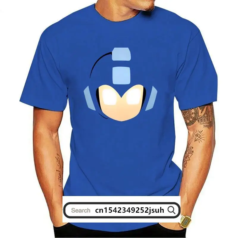 

New Megaman Face Retro Game Mens T Shirt