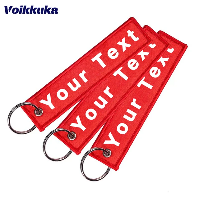 Custom Keychain Wholesale 50 Pieces Embroidered PVC Woven Printed Rubber  Logo to Customize Fabric Key Ring Tag for Bag Phone Car - AliExpress