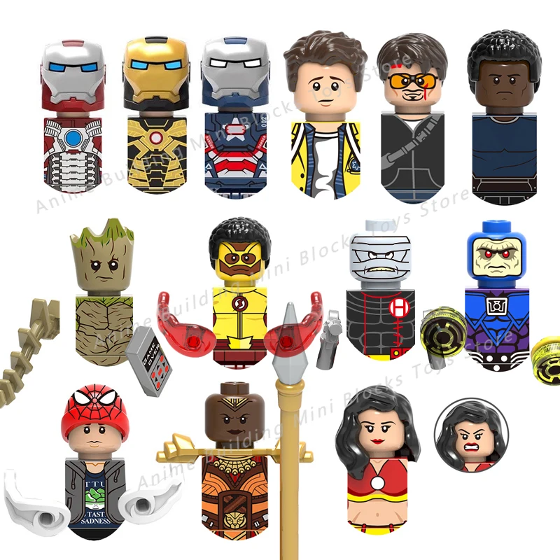 Disney Marvel Iron Man Scarlet Witch Buliding Blocks Anime Mini Action Toy Figures Assembly Toys For Kids Gifts 028 917 414