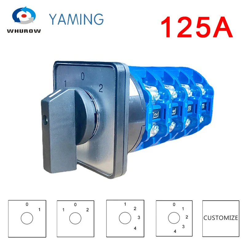 Interruptor Rotativo com Parafusos de 16 Terminais Lw26125 Lw28 Ymw26 Posições Posições Posições 125a 690v Faça Você Mesmo Prata Contato