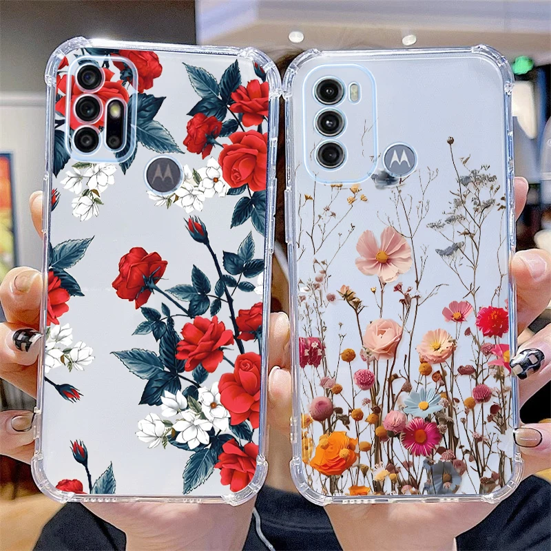 Vibrant Floral Transparent Phone Case