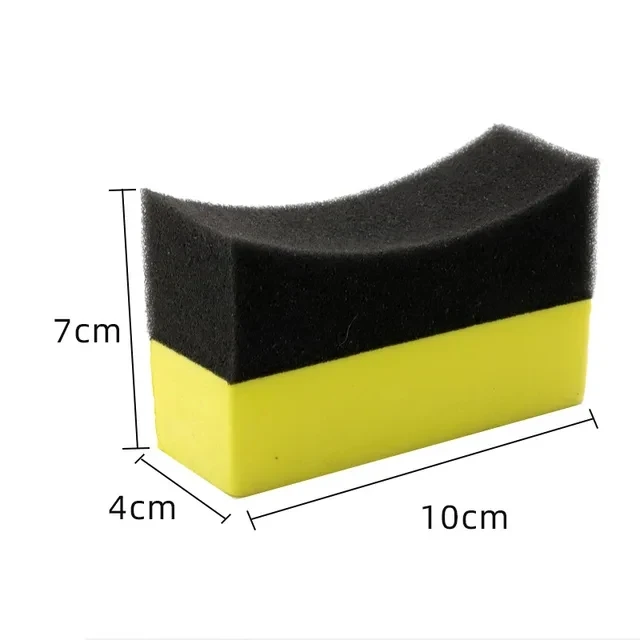 Car Wheel Polishing Waxing Curved Tire Sponge Brush With Cover Tire Clean Contour Dressing Applicator Pads for Car Accessories