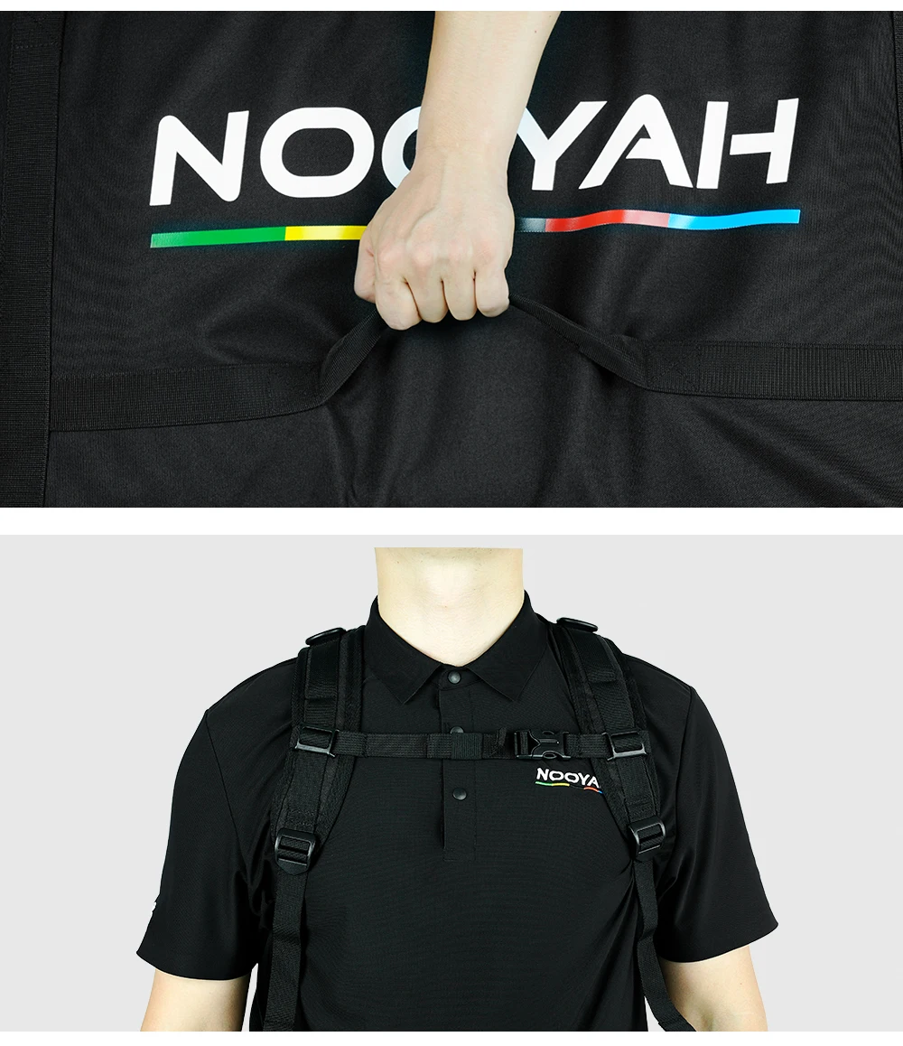 NOOYAH Fahrradtasche Fahrradtransport Keine Notwendigkeit, Lenker Räder zu entfernen MTB Rennrad Tasche Dreilagiges Gewebe Faltbare 2-in-1 Multifunktionstasche – Detail 23