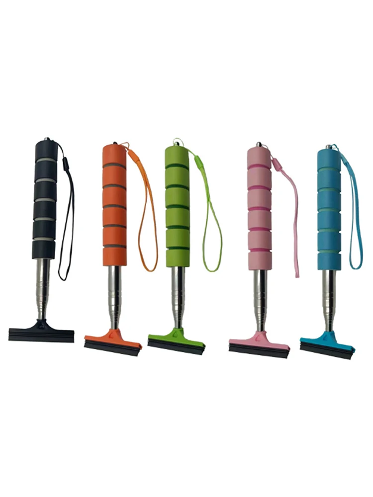

Side Mirror Squeegee Stainless Steel Telescopic Rod Auto Rearview Mirror Wiper Multifunctional Glass Cleaning Rainproof Brush