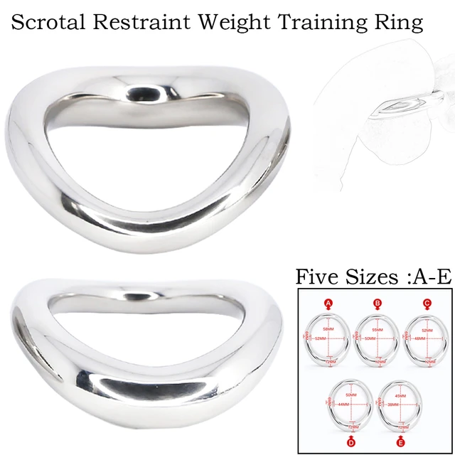 Metal Steel plated scrotal shackle Delay ring testicle weight Various Sizes