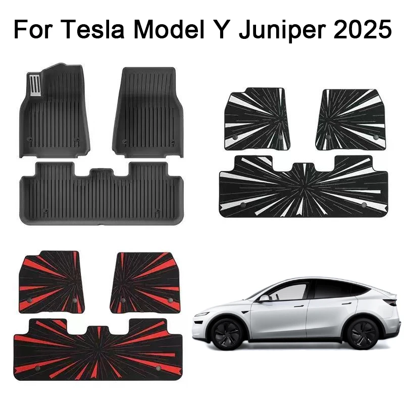 Tappetini in TPE antiscivolo impermeabili per Tesla Model Y Juniper 2025+ Accessori per auto su misura per tutte le stagioni (7 pezzi)  34