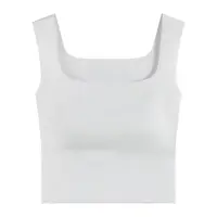 Slim Fit Ice Silk Vest Women's Inner Wear ort Sle Square Collar Tank Top with Strap And Chest Pad Summer New Arrival - Image 5