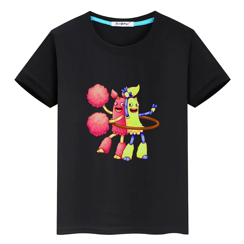 My Singing Monsters Game Cartoon T-shirt Casual Summer 100% Cotton Tee-shirt Kawaii Boys and Girls Children Tshirt Short Sleeve