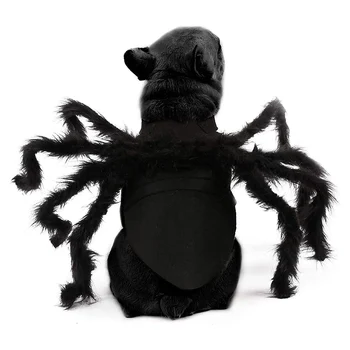 Funny Halloween Pet Spider Clothes Simulation Black Spider Puppy Cosplay Costume For Dogs Cats Party Cosplay Halloween Outfit 6