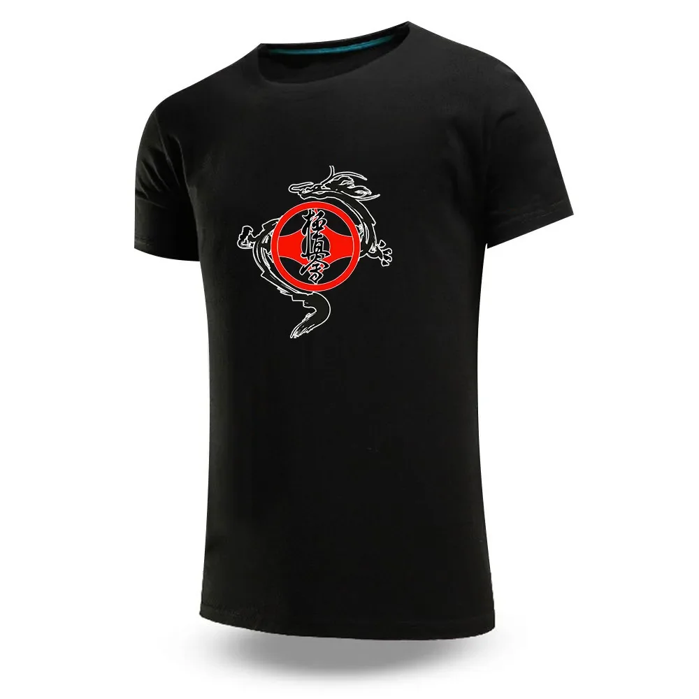 

Kyokushin Karate 2024 Men's New Solid Color Printed Round Neck T Shirt Summer Cotton Harajuku Hip Hop Fashion Casual Top Clothes