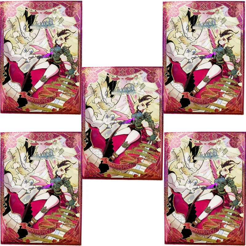 

120Pcs/Set Yu Gi Oh Cards Sleeves Majesty Pegasus, The Dracoslayer ACG Collection Cards DIY Laser Version Protector Film Binder