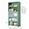 Modern Bamboo Kitchen Cabinet Home Kitchen Furniture Multi-layer Cabinets with Doors Floor Locker Microwave Oven Storage Cabinet 6