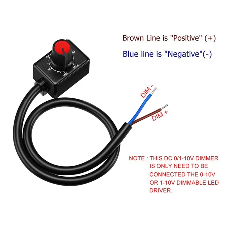 DC 0/1-10V 노브 LED 조광기, 저전압 수동 조광기, PWM 조광, 0-10V 또는 1-10V 조도 조절 전자 LED 드라이버 내구성 4 개