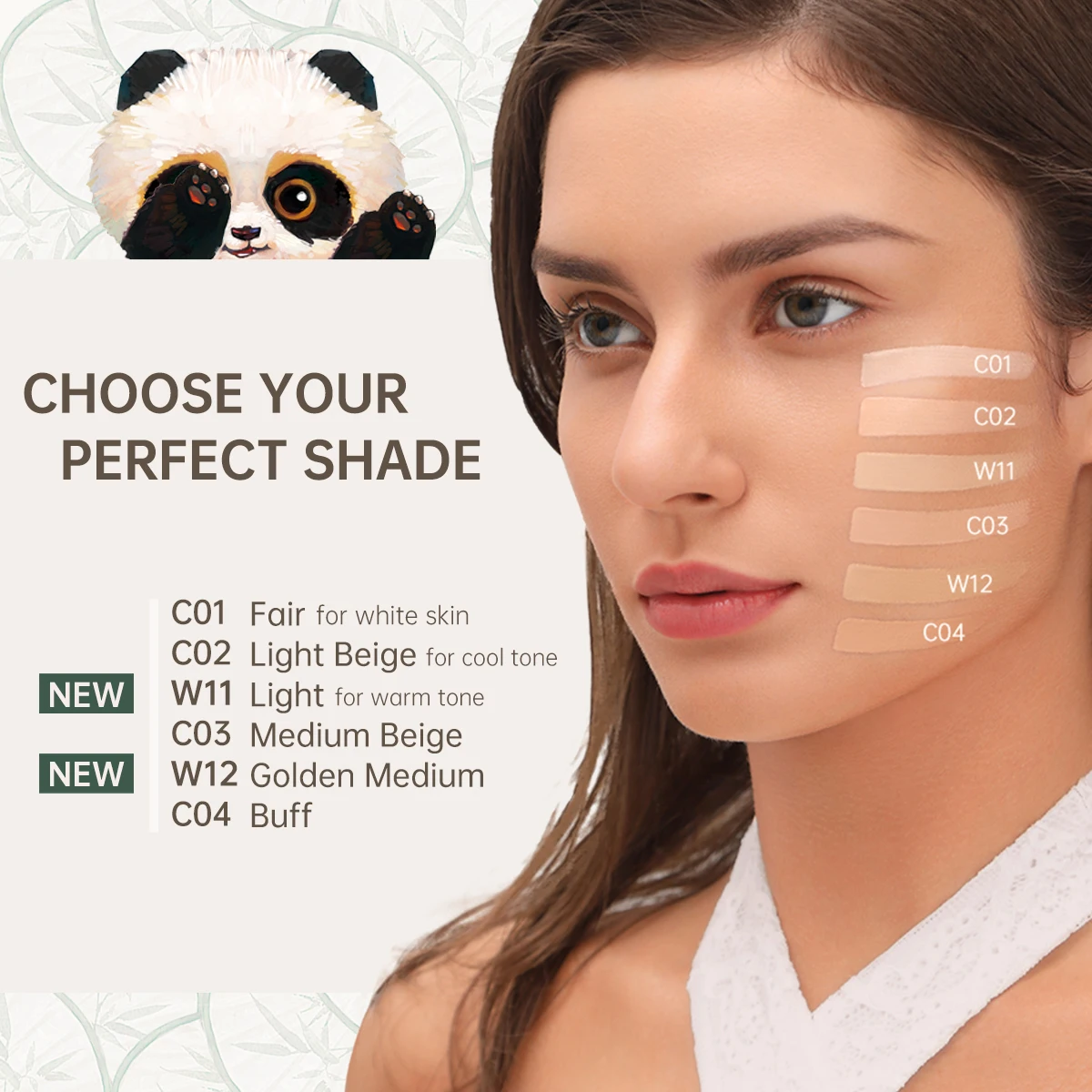 Makeup Panda Land Full Coverage Cushion Foundation Breathable Hydrating Nourishing Poreless Foundation For Sensitive Skin_voghion.com