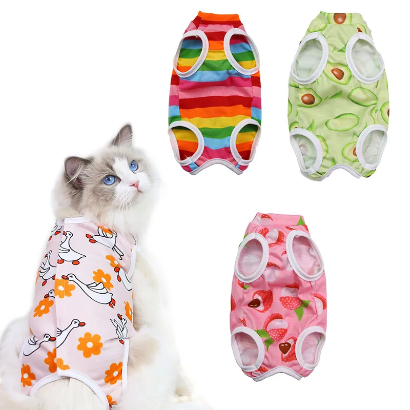 Pet Clothes Cat Clothing Female Cat Sterilization Suit Weaning Suit Postoperative Dressing Anti Licking Elastic