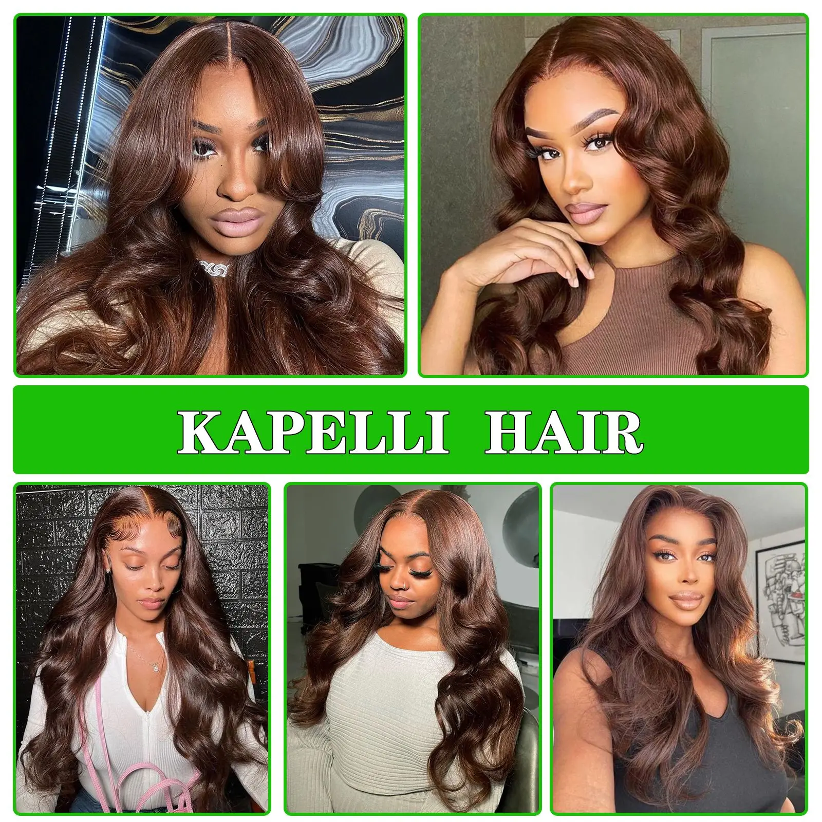 Colored Bundles With Closure Body Wave Brazilian Human Hair Weave Bundles With HD Lace Closure Ombre Brown Extensions For Women images - 6