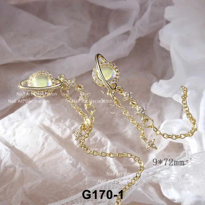 10 teile/los Rose Einhorn Wolke Engel Quaste Kette Zirkon Kristalle Nail Art Schmuck Dekorationen Nägel Zubehör Charms Lieferungen – Detail 23