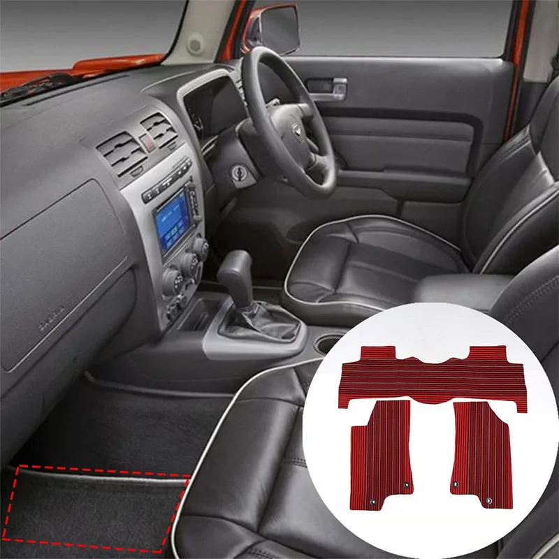 

Двухуровневый автомобильный напольный коврик на заказ для Hummer H3 2005-2009, автомобильные аксессуары, водонепроницаемый и износостойкий Автомобильный Ковер, 3 шт.