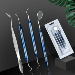 3/4Pcs Dental Hygiene Tool Kit Instruments Dentist Tartar Scraper Scaler Calculus Plaque Remover Teeth Cleaning Oral Care Tool