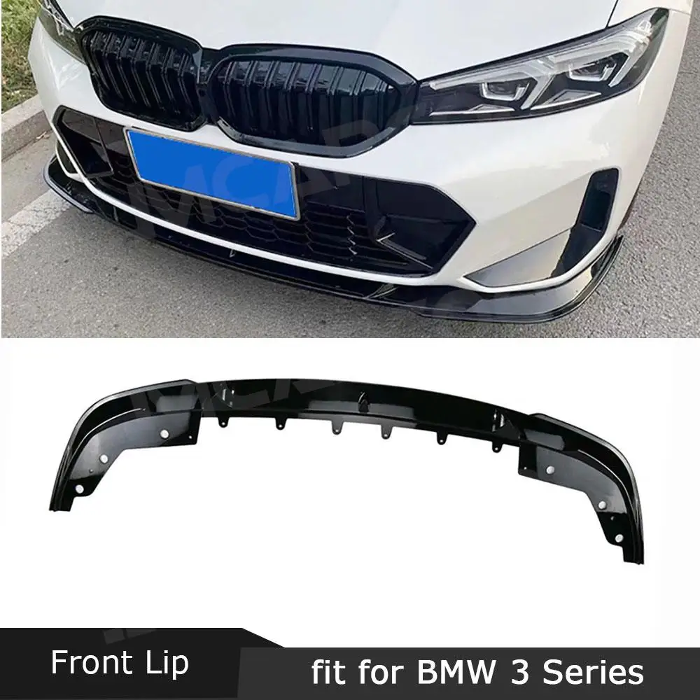 

For Bmw 3 Series G20 G28 M340i 2023+ ABS Front Lip Guard Chin Spoiler Splitters Bumper Lip Decorative Cover Kit Car Accessories