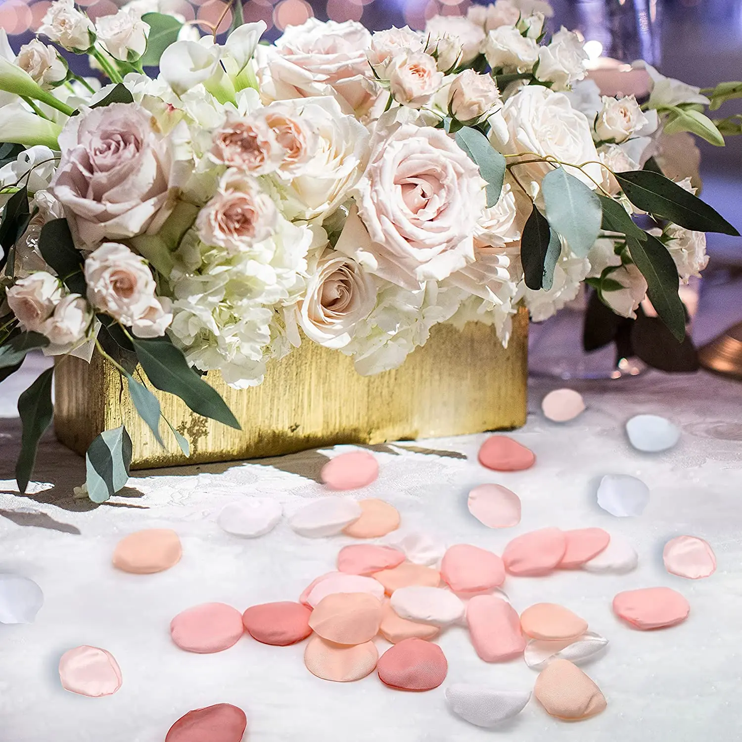 200 Pcs Blue Silk Rose Petals for Wedding Flower Girls Romantic Night Party Satin Rose Petals Home complementos de boda Decor