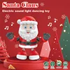 Cartoon Electric Santa Claus Toy Decor Christmas Singing Dancing With LED Light   AA Battery Operated Funny Gift For Kids 4