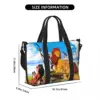 Custom King Lion Beach Tote Bag Women Hakuna Matata Large Compartment Gym Beach Travel Bags 4