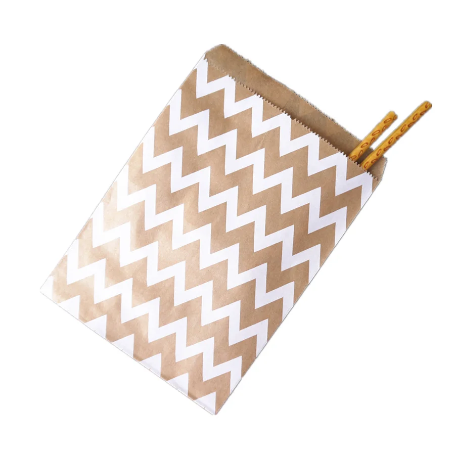 thumbnail image 1 of 25/50/100 piezas Bolsas de papel Bolsas de regalo Bolsas de caramelos Bolsas de lunares Chevron Bolsas de regalo para fiestas de cumpleaños y bodas de Navidad Suministros Bolsas de regalo, 1 of 5