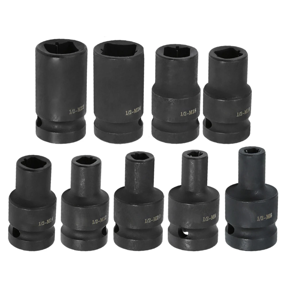 

1PC 1/2inch Square Tap Socket M6-M24 Square Driver Tap Die Socket Adapter Or Pneumatic Ratchet Wrench