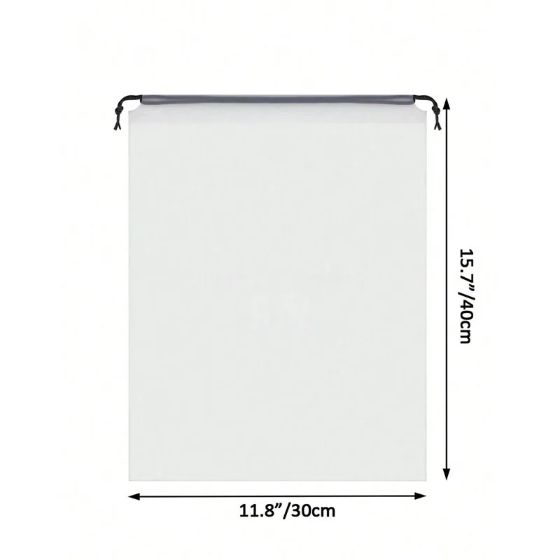 30x40 Portable Shoe Storage Drawstring Eco Storage Bag for Sundries Travel Makeup Bag Waterproof Transparent Plastic Storage Bag 6