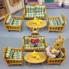 Forest Family 1/12 Kitchen Furniture Bathroom Bedroom Bakeware Sets Miniature Model Dollhouse Accessories Refrigerator Girl Gift 3