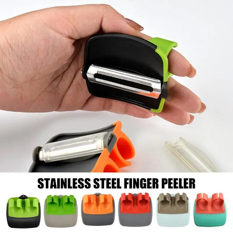

Finger Veggie Peeler With Comfortable Rubber Multifunctional ABS Handle And Stainless Blade Veggie Peeler Easy To Use Peeler